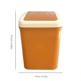 Mini Desktop Trash Can with Lid - Small Rubbish Bin for Bedroom, Kitchen & Office