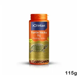 Intan Growel Turtle Sticks Big 115g (3.2mm x 7.5-11.5mm Floating) Highly Nutritious Turtle Food for Turtles, Amphibians 