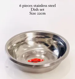 6 Pieces Stainless Steel Dish Set