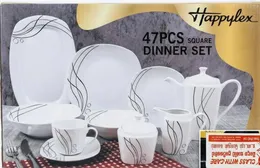 happy lux brand 47 pcs dinner set