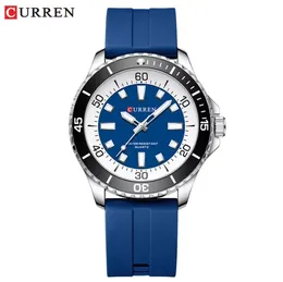 Curren Men's Analog Watch | Casual Round Dial with Premium Rubber Strap