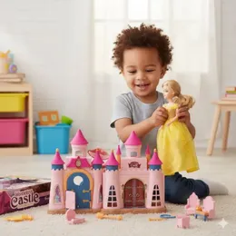 Castle lighting and sound kdl-56 | Kids Princess Doll Wonderful Dream castle role play series age 3+