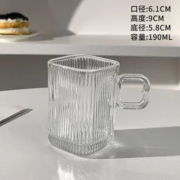 190ml 6pcs crystal glass mug
