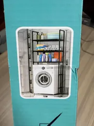 Three-layer washing machine storage rack