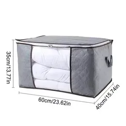 Blanket Storage Bag Comforter Blanket Storage Bags with Clear Window Sturdy Handles Zippered Storage Bags Extra Large St