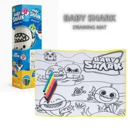 Baby Shark Water Drawing Mat, DRAWING MAT – 80x80 cm, Reusable and Washable Surface for Children's Creative Activities