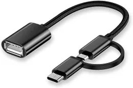 2-in-1 USB OTG Adapter Cable â Type-C & Micro USB Combo Connector for Smartphones, Tablets, and Peripherals