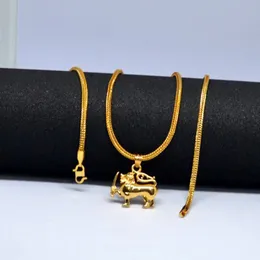 gold plated 1.9mm fox chain with pendant  for stylish women's.