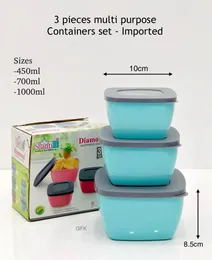 3 Pieces multi purpose container set