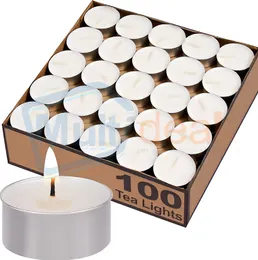 100pcs Tealight Candles â Unscented & Long-Lasting