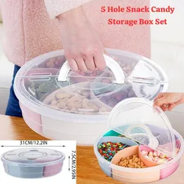 5 Hole Snack Candy Storage Box Set