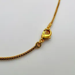 ESH Gold plated Guaranteed 01MM Thin Stylish box Chain Beautiful Design With Dragonfly PENDENT WITH STONE
