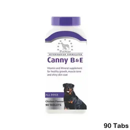 PetStar CANNY B & E â 90 Tablets Vitamin & Mineral Supplement for Dogs â Supports Growth, Muscle Tone & Skin Health