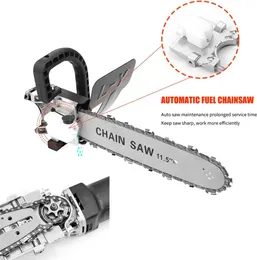 Chainsaw Attachment for Angle Grinder, 11.5" Electric Chain Saw Converter Accessories, Electric Chainsaw Stand Adaptor B