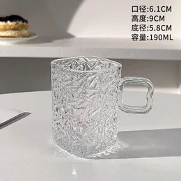 190ml 6pcs heavy glass crystal mug set