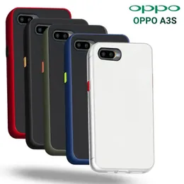 Gingle Jingle Series OPPO A3s Anti-Knock Armor Protective Cover Translucent Matte Hard Phone Case