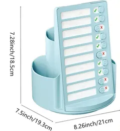 Multifunctional 360° Rotating Pen Holder with Daily Schedule & To-Do List Checklist Board