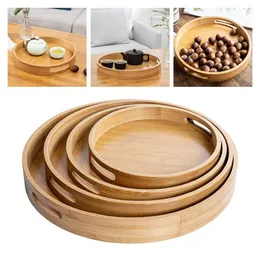 30.5x5 Cm Deep Round Bamboo Tray