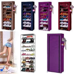StepNestâ¢ 10-Layer Shoe Cabin Storage Rack, ROJASOP 10 Tier Shoe Rack with Covers,Large Capacity Stackable Tall Shoe S