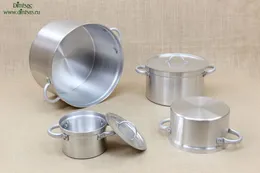 3 Pieces aluminum pot set with lit handle
