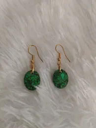 Small Oval Resin Glitter Earring