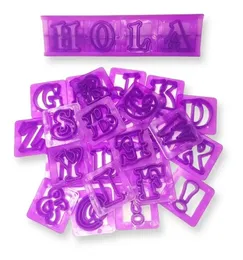 Set of 26pcs and 3 symbols DIY Letter Number Cake Cutter For Fondant Sugarcraft Plastic Letter Cookie Plunger Cutter Mol