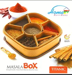 Titanic brand 7-in-1 multipurpose plastic spice box set
