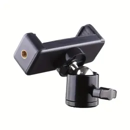 Mobile Tripod Holder with 360Â° Swivel & Locking Ball Head, Universal 1/4" Mount for Tripods & Selfie Sticks, Phone Clip
