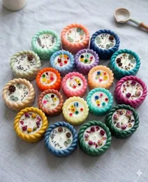 Spiral Flower Cup Candle