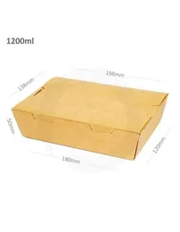 1200ml Kraft lunch box 100pcs