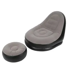 2-in-1 Inflatable Lounge Set – Sofa & Foot Stool with Built-in Pump