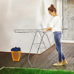 folding stainless steel clothes rack