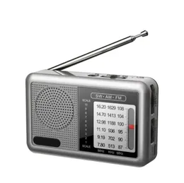 Mini Radio Handheld Manual Dial Tuning FM AUX Speaker Rechargeable FM Radio For The Elderly