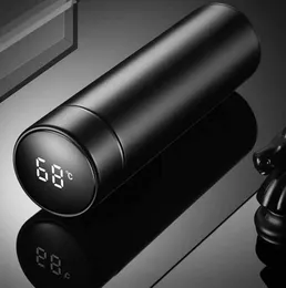 3E Choice brand stainless steel water bottle featuring a smart LED temperature display on the lid