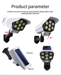 Solar Sensor Light 2177T – Dummy CCTV Security Camera with 77 SMD LED, Motion Sensor & Remote Control (Double Battery)