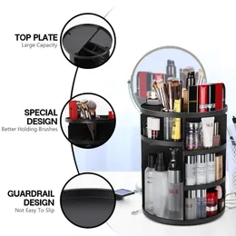 360° Rotatable Small Cosmetic Organizer for Makeup & Skincare Storage