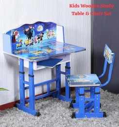 Heavy Steel Kids Wooden Study Table & Chair Set
