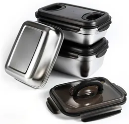 304 stainless steel with  airtight, sealed lids