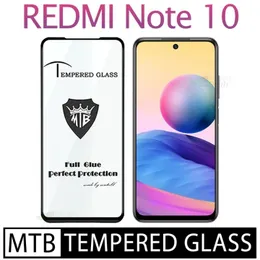 Redmi Note 10 Branded MTB High Quality Screen Protector Full Glue 9D MTB tempered Glass for Redmi Note 10