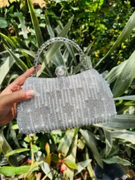 Bridal Wedding Lady Satin gold and silver color box type pearl wedding purse, bag clutch Bag Purse for girl and women