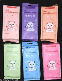 Mini Wipes – 8 Mini Packs Portable Wet Tissue Set