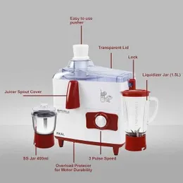 Pringle 500W Real Juicer Mixer Grinder Set