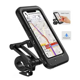 Motorcycle And Bicycle Phone Mount Waterproof Phone Holder 360 Rotation Adjustable Navigation Bracket Motorcycle Phone H