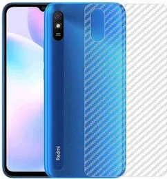Clear Slim Carbon fibre Phone Transparent protective Mobile Back Sticker For Redmi 9C
