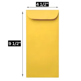 Premium 9.5 x 4.5 Envelopes 500 PCS Heavy Duty Kraft Paper for Shipping Supplies, Letters Documents