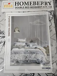 Homeberry Queen Size Bedsheets With 2 Pillow cases Stitched