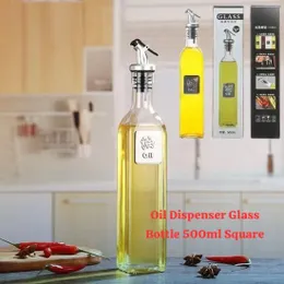 500ml Oil Dispenser Glass Bottle Square