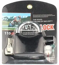 High Security Alarm Padlock | Multipurpose Use, 110dba Alarm Sound, 3 Keys (Black)