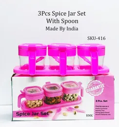 3 Pieces Jar Set with Spoon