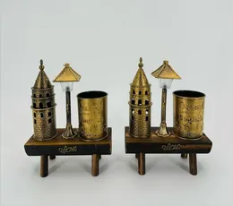 retro table ornaments featuring a small lamp